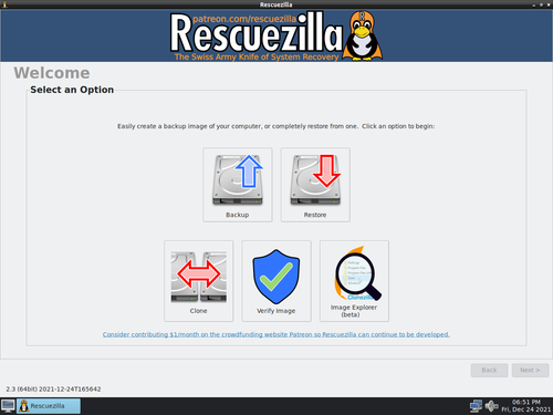 Linux: Rescuezilla - o Clonezilla com interface grfica e ferramentas