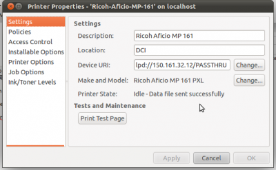 Linux: Ricoh MP 161 no Ubuntu