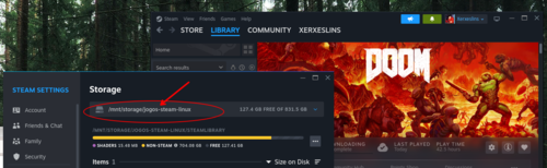 Linux: Steam (Flatpak) rodando jogos em parti��o NTFS