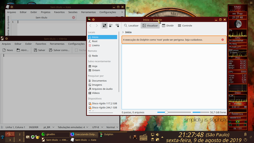 Linux: Executando Dolphin e Editores de Texto como Root, em KDE5.