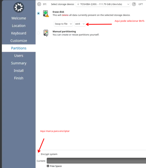 Linux: Instalar Ubuntu com Btrfs + LUKS de forma f�cil