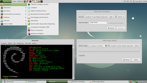 Linux: Instalando USB Stick Formatter e USB Image Writer no Debian 9 Stretch