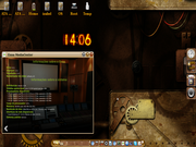 Enlightenment E17 + Enna + theme Steampunk