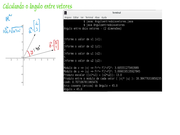 Xfce &Acirc;ngulo entre dois vetores
