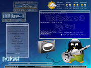 Fluxbox Tux Rockero ...
