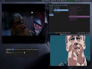TWM Arch + i3wm +StarWars + Linus_bolado
