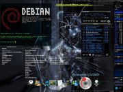 Fluxbox Debian 5.0  gkrellm + adesklets