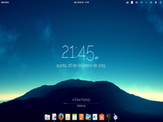 Cinnamon eOS + Conky + Covergloobus