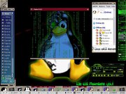 Window Maker Tux com batida eletr&ocirc;nica